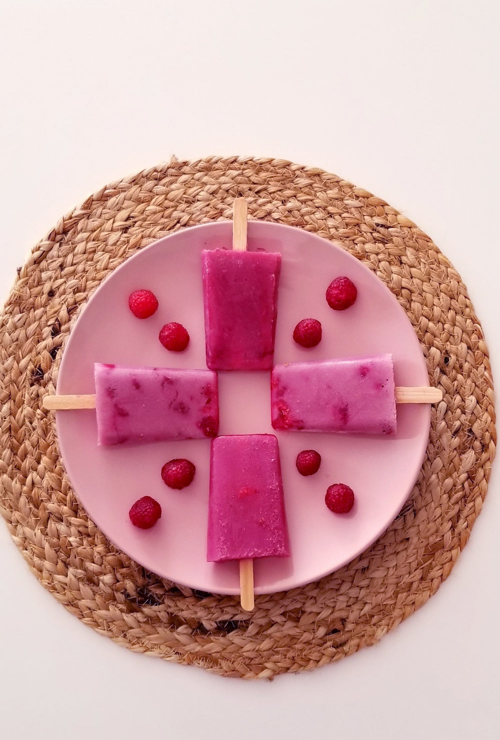 Freeze-Dried Raspberry Popsicles