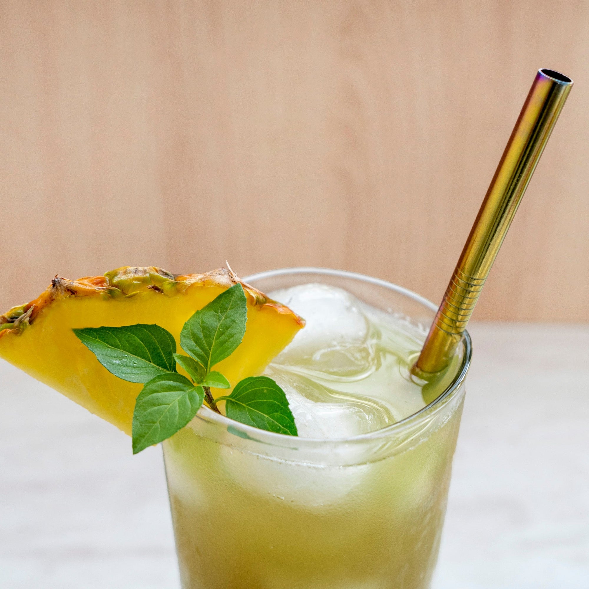 Mocktail made with organic smoothie powders