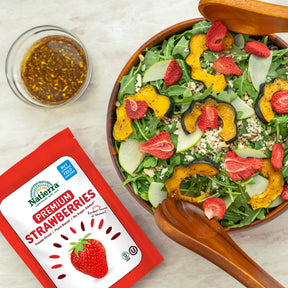 An Autumn salad made with Natierra Freeze-Dried Strawberries thumbnail