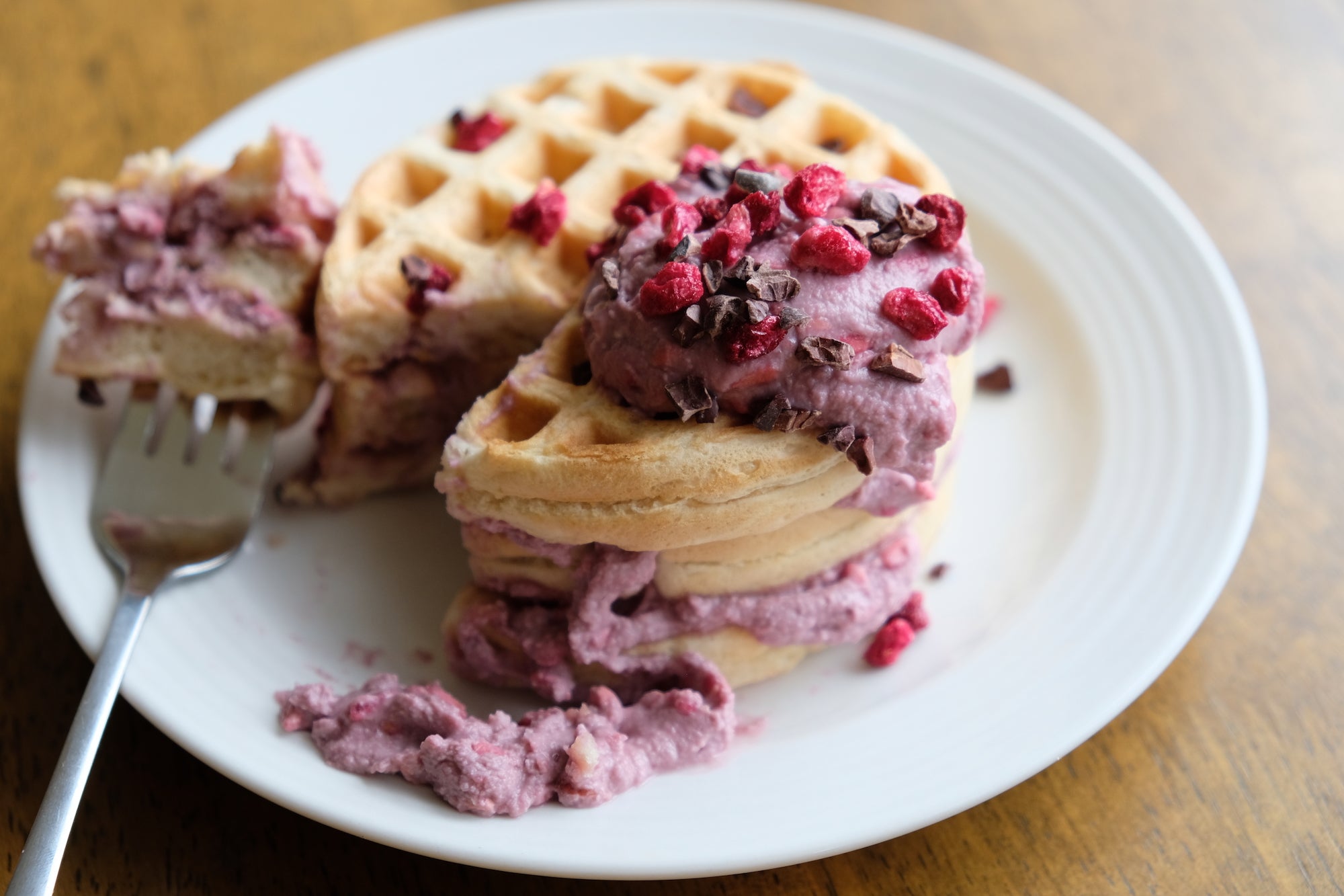 Almond Flour Waffle with Blueberries Recipe