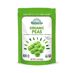 Natierra Organic Freeze-Dried Peas 2.2 oz bag