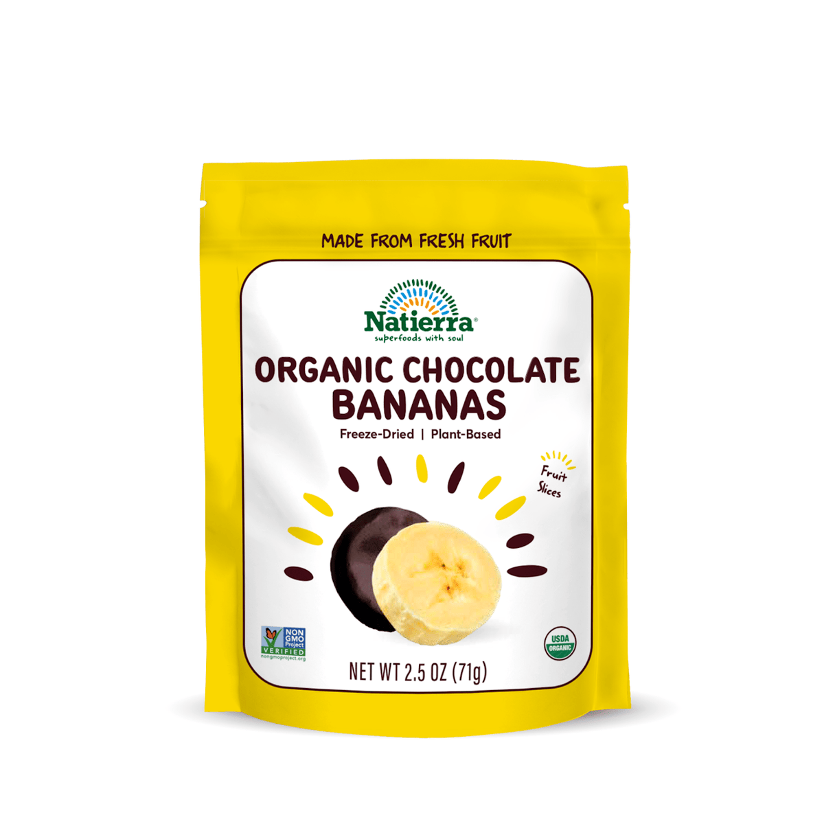 Natierra Organic Dark Chocolate Banana Slices Bag 