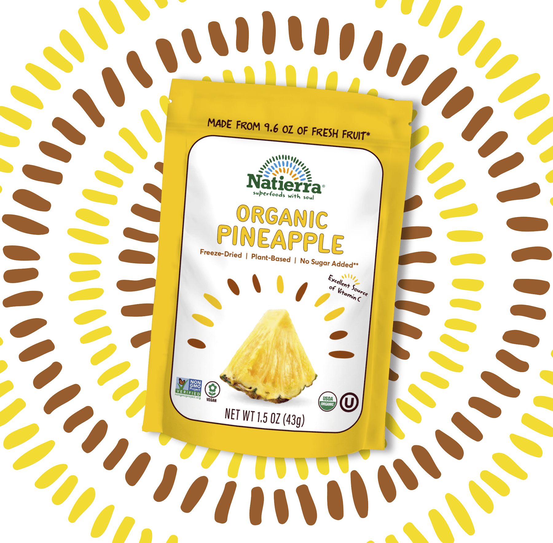 Natierra Organic Freeze-Dried Pineapple bag