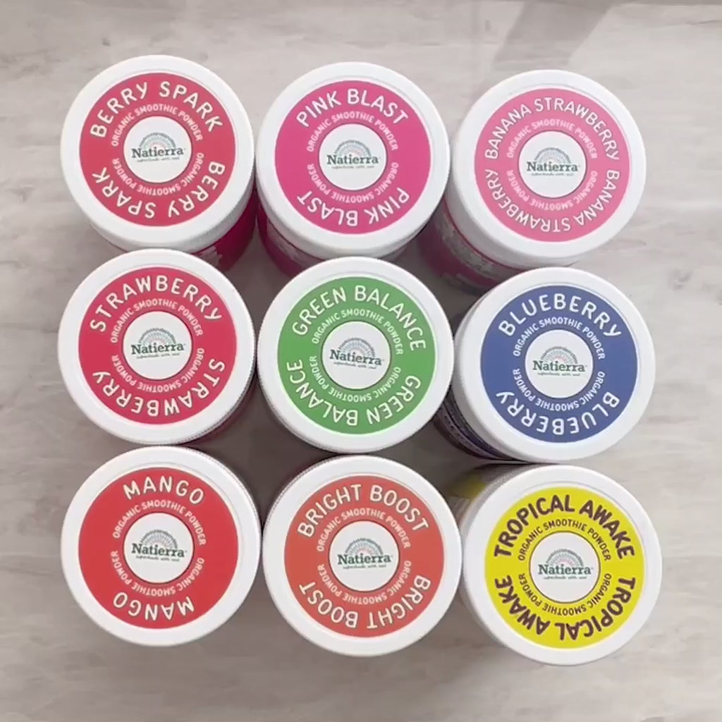 Top of Natierra smoothie jars