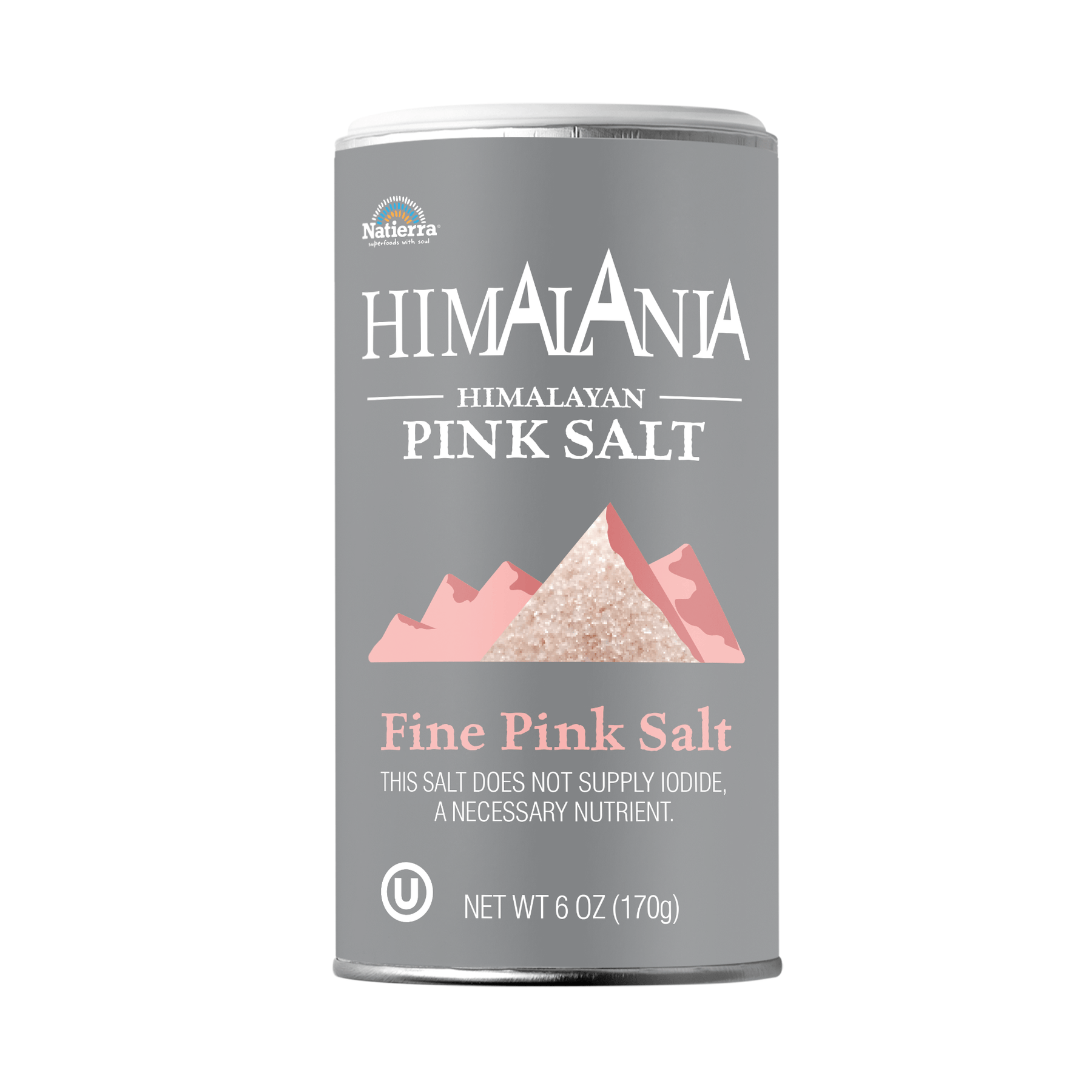 Natierra Himalania Fine Pink Salt 6 oz shaker