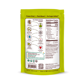Natierra Freeze-Dried Apples bag with nutrition facts, journey and main product claims thumbnail