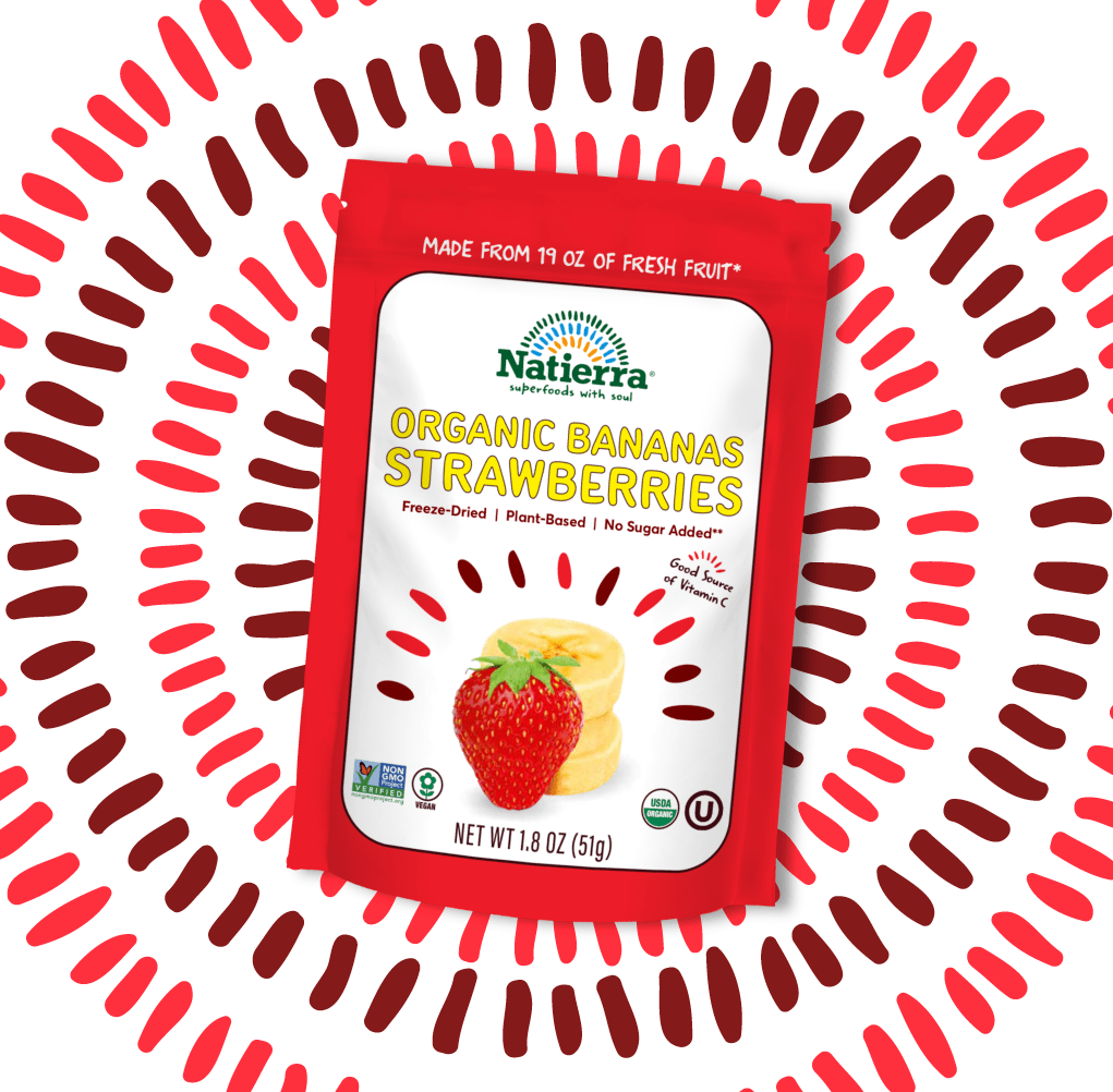 Natierra Organic Freeze-Dried Bananas and Strawberries