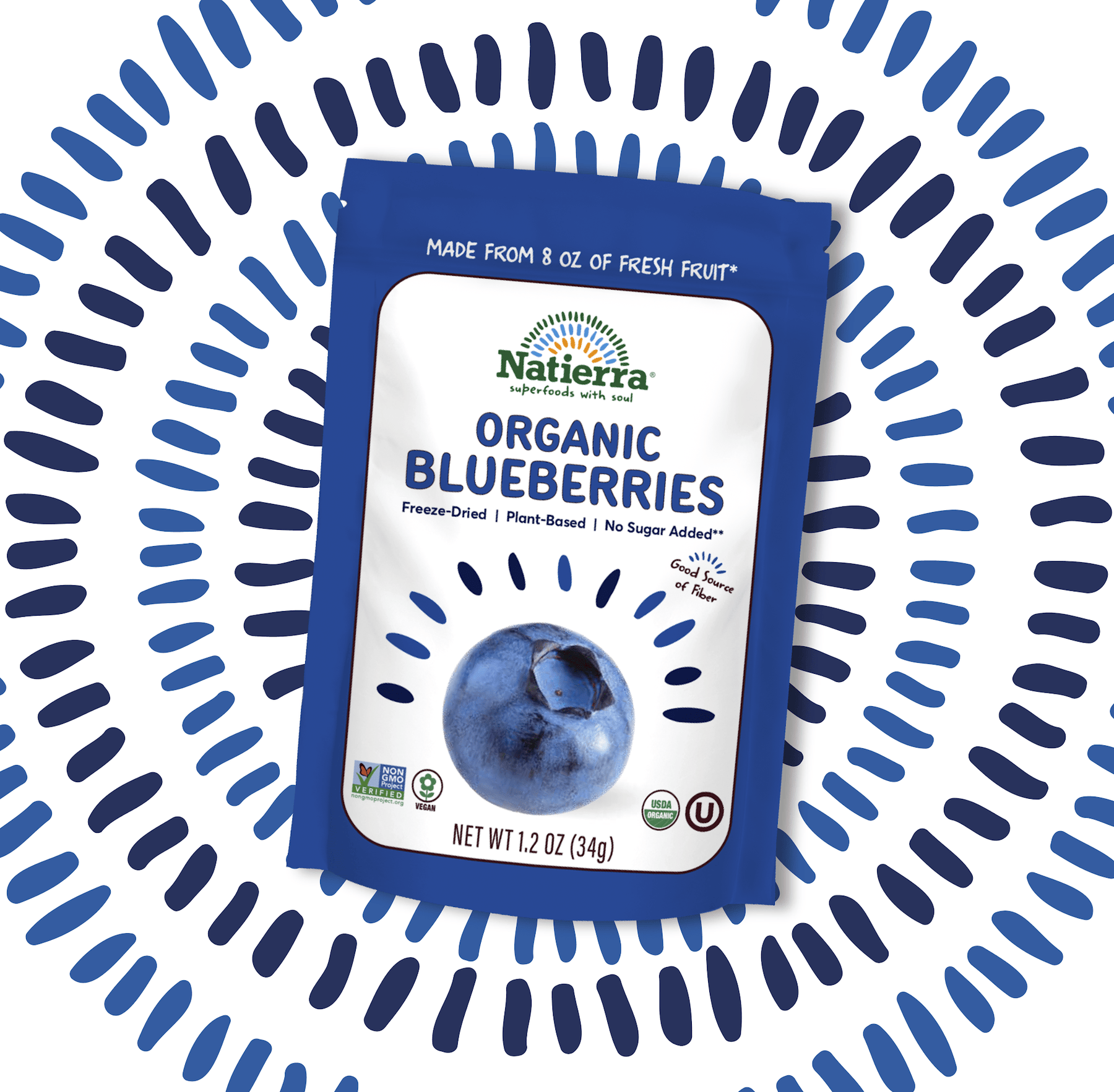 Natierra Organic Freeze-Dried Blueberries bag
