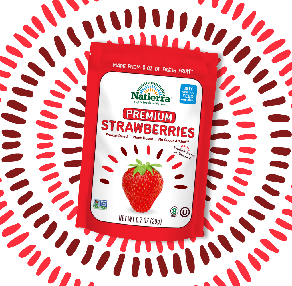 Natierra Premium Freeze-Dried Strawberries bag