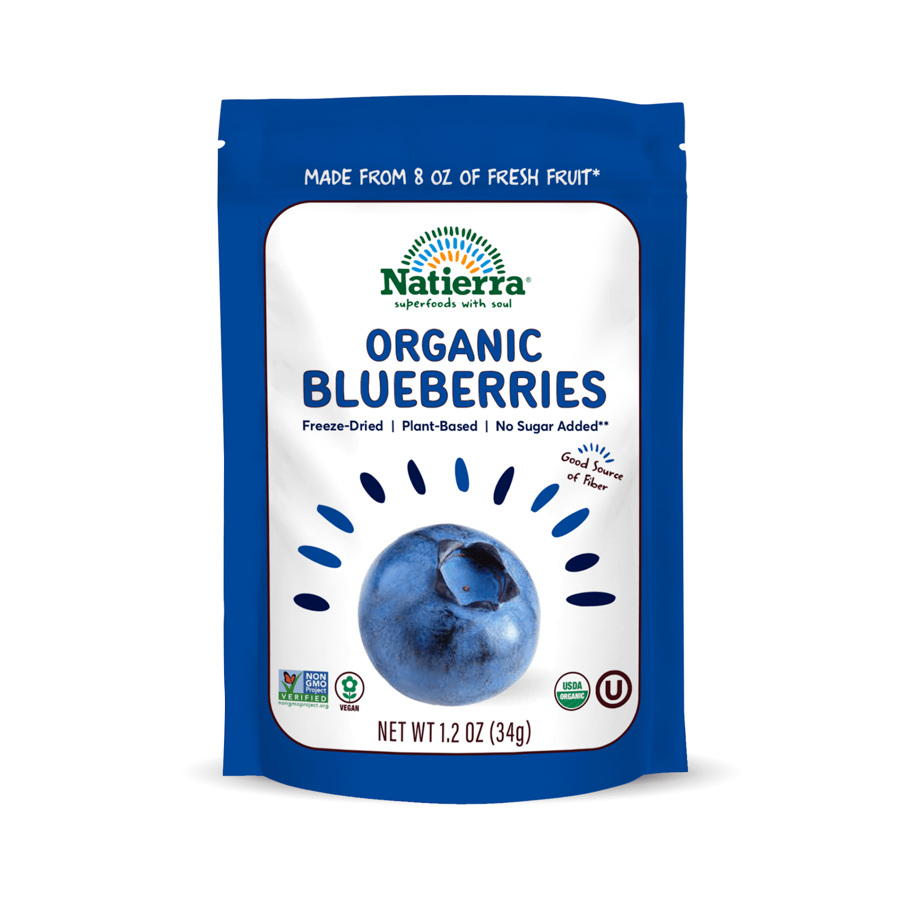 Natierra Freeze-Dried Blueberries bag