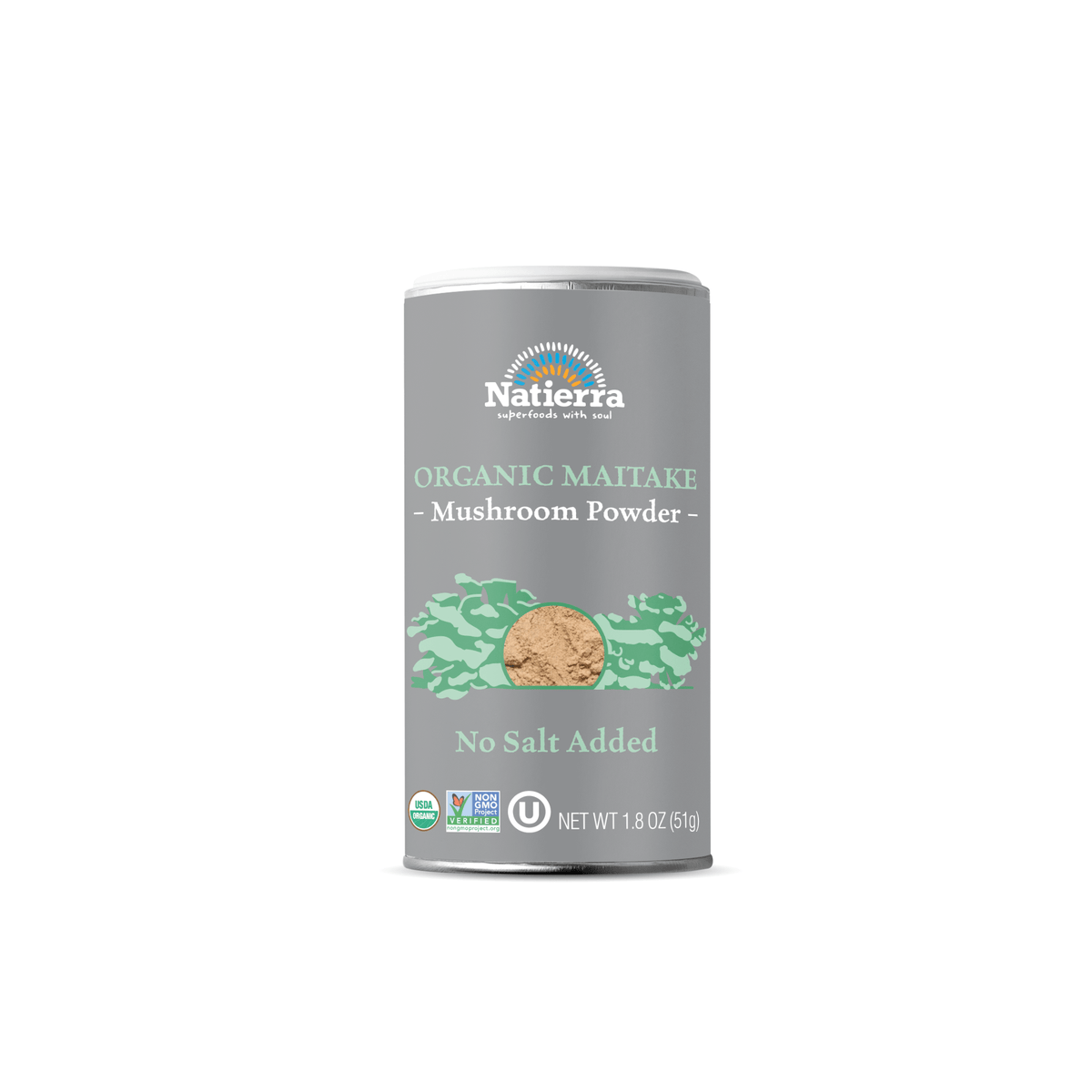 Natierra Organic Maitake Mushroom Powder 1.8 oz shaker
