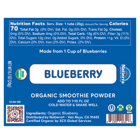 Natierra Organic Blueberry Smoothie Powder nutrition facts