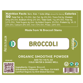 Natierra Organic Broccoli Smoothie Powder nutrition facts