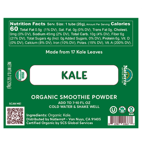 Natierra Organic Kale Smoothie Powder nutrition facts