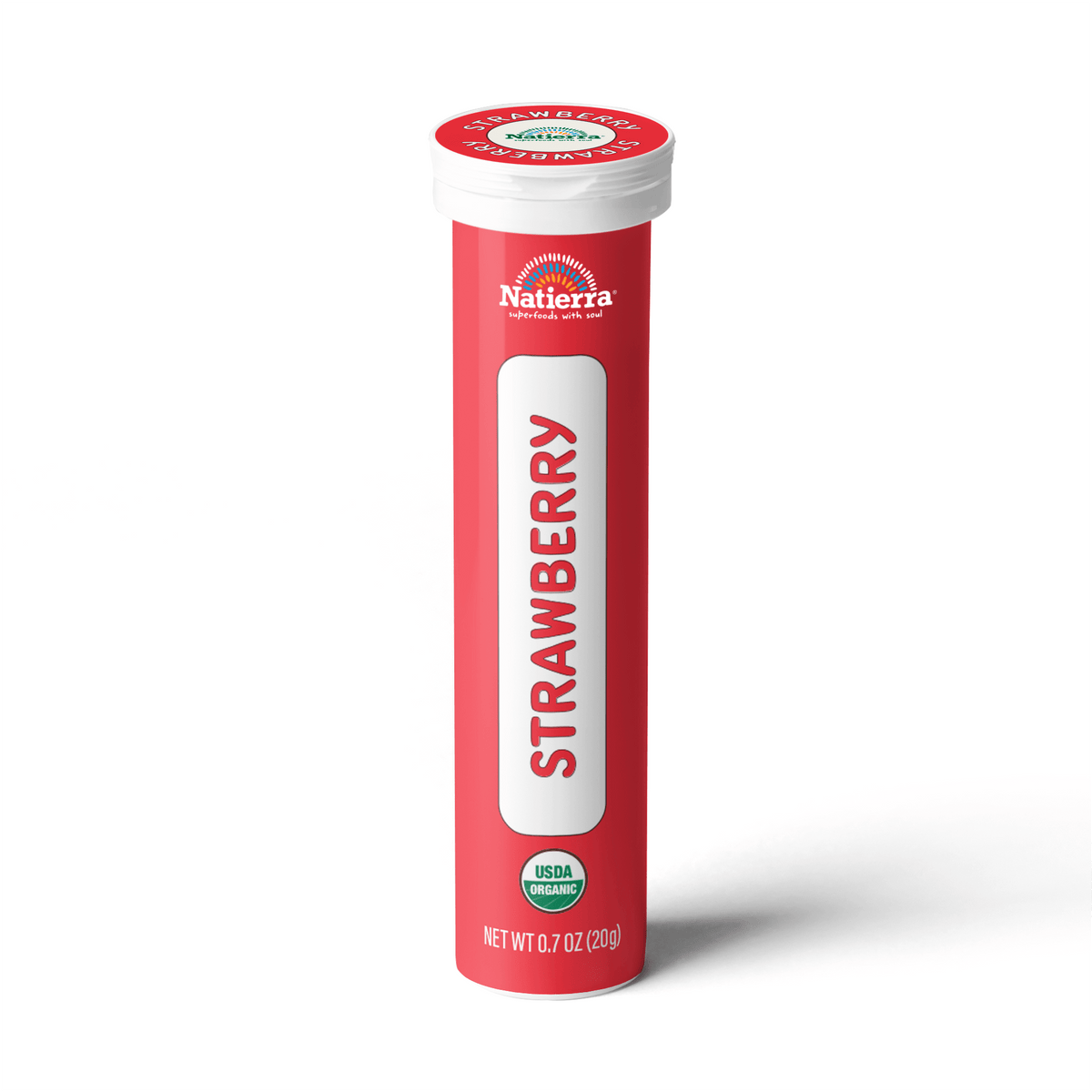 Natierra Strawberry Smoothie Powder 0.7 oz tube